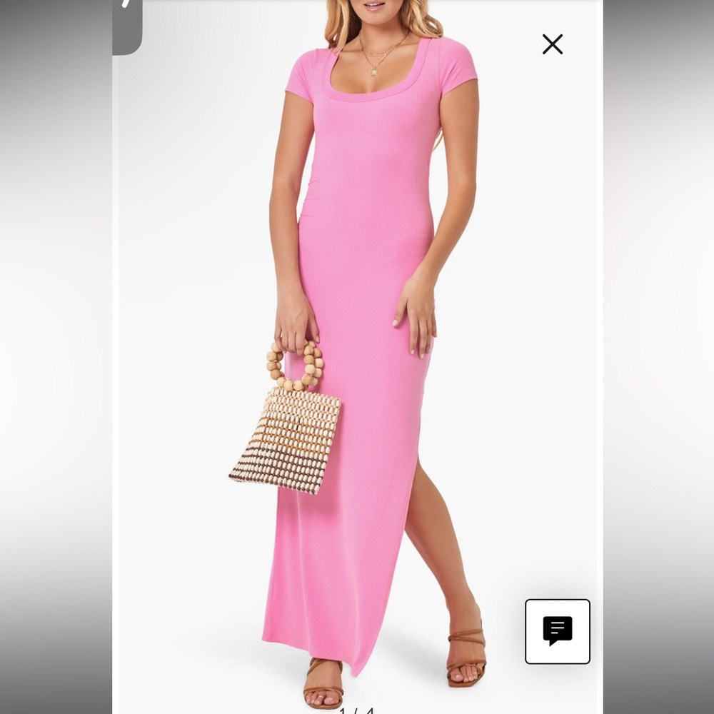 L Space Valencia Cover Up Dress in Guava